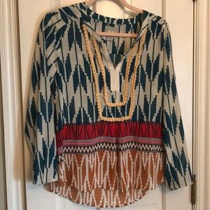 Anthropologie Maeve Long Sleeve Shirt Sz 4